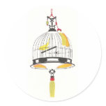 Canary in Asian Birdcage stickers