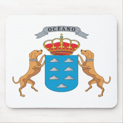 Canary Islands Coat of Arms Mousepad by FlagTshirts