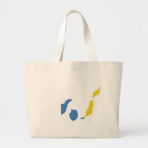 Canary Islands flag map Bags