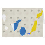 Canary Islands Flag Map full size cards