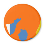 Canary Islands flag map magnets