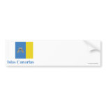 Canary Islands Flag with Name in Spanish bumper stickers