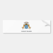 Canary Islands High Quality Coat of Arms Bumper Sticker
