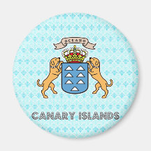 Canary Islands High Quality Coat of Arms Refrigerator Magnet