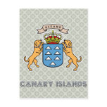Canary Islands High Quality Coat of Arms postcards