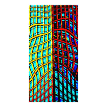 Canary Wharf London Art Photo Card