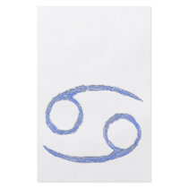 Cancer. Cancerian Zodiac Astrological Sign. Blue Custom Flyer