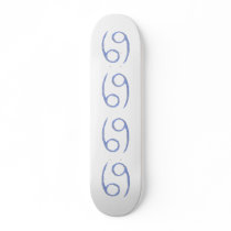 Cancer. Cancerian Zodiac Astrological Sign. Blue Skate Board