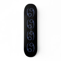 Cancer. Cancerian Zodiac Astrological Sign. Blue Skateboard Decks
