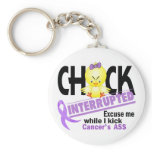 Cancer Chick Interrupted 2 keychains