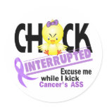 Cancer Chick Interrupted 2 stickers