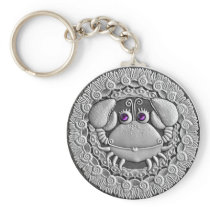 Cancer Coin basic button key chain