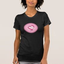 Cancer Heart Ladies Shirt t-shirts