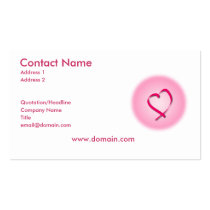 Cancer Heart on a Business Card business cards