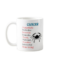 Cancer Horoscope Zodiac Sign Mugs