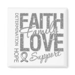 Cancer Inspiring Slogan Collage Brain Cancer magnets