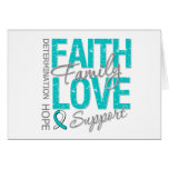 Cancer Inspiring Slogan Collage Cervical Cancer Cards