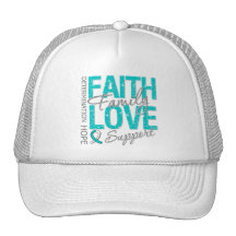 Cancer Inspiring Slogan Collage Cervical Cancer Hat