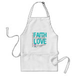 Cancer Inspiring Slogan Collage Thyroid Cancer Apron