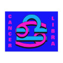Cancer & Libra PkBl postcards