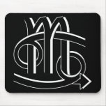 Cancer & Scorpio Partners bw mousepads