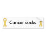 Cancer sucks bumper stickers