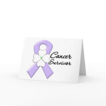 Cancer Survivor Flower Ribbon Card