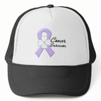 Cancer Survivor Flower Ribbon Trucker Hats