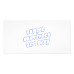 Cancer Survivors Are Sexy (Blue) photo cards