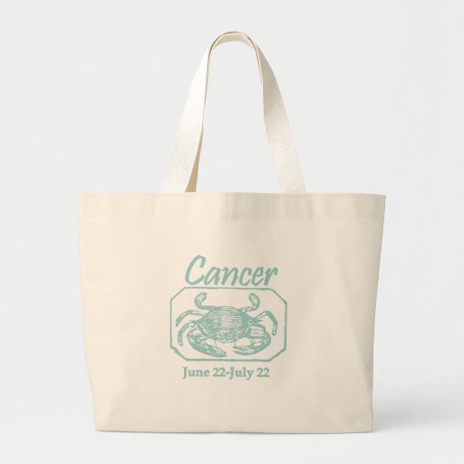 Cancer Teal Canvas Bag