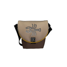 Cancer The Crab Silver Star Sign Mini Messenger Messenger Bag