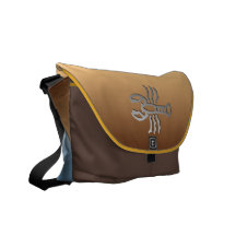 Cancer The Crab Silver Star Sign On Messenger Courier Bags