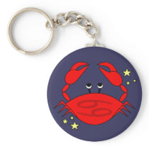 Cancer the Crab Zodiac Keychain