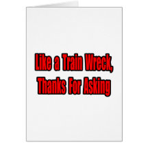 Cancer Train Wreck Greeting Cards