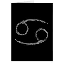 Cancer. Zodiac Astrology Sign. Black. Cards