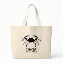 Cancer zodiac sign tote bag