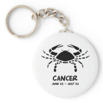 Cancer zodiac sign key chains