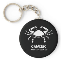 Cancer zodiac sign key chains