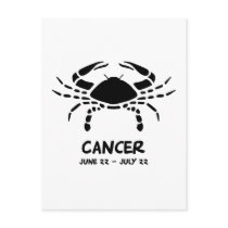 Cancer zodiac sign postcards