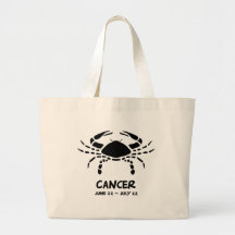 Cancer zodiac sign tote bag