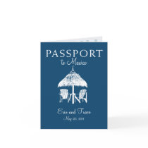 Cancun Mexico Passport Wedding Invitation