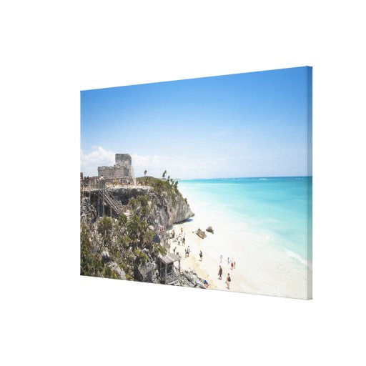 Cancun, Quintana Roo, Mexico - Ruins on a hill Gallery Wrap Canvas