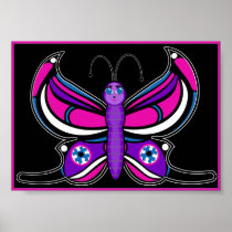 Candi Toon Butterfly RecBorder Poster