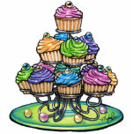 Candied Rainbow Cup Cakes photo sculptures