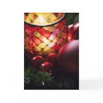 Candle and Baubles • Christmas Greeting Card