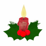 Candle And Holly Sculpture photo sculptures