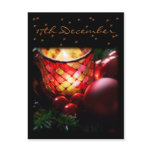 Candle & Baubles • Advent Calendar Postcard