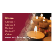 Candle Customisable Template Business Cards