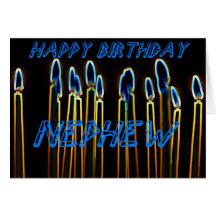 Candle Happy Birthday Nephew Card