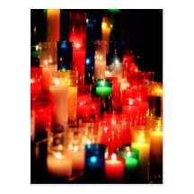 Candle light postcard